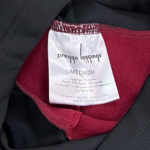 Preggo Leggings Rockstar Mamacita Faux Leather Moto Maternity Leggings - Picture 6 of 8